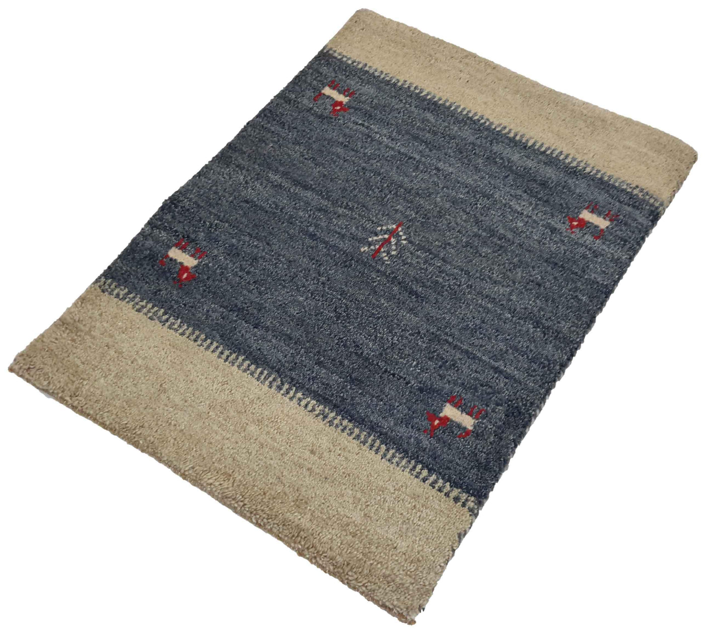Canvello Hand Made Modern All Over Indo Gabbeh Rug - 2'0'' X 2'10''