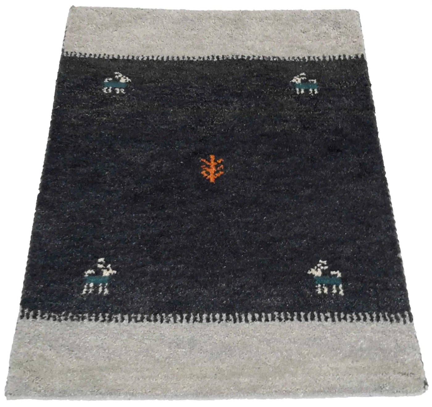 Canvello Hand Made Modern All Over Indo Gabbeh Rug - 2'1'' X 3'0''