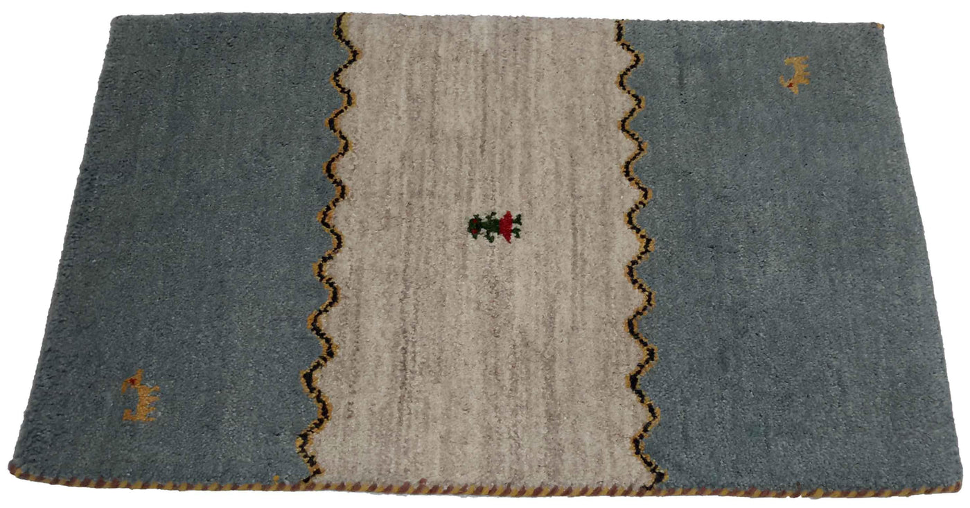 Canvello Hand Made Modern All Over Indo Gabbeh Rug - 2'1'' X 3'0''