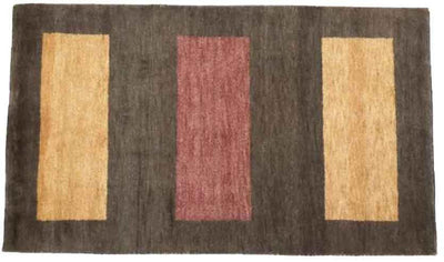 Canvello Hand Made Modern All Over Indo Gabbeh Rug - 2'11'' X 5'1''