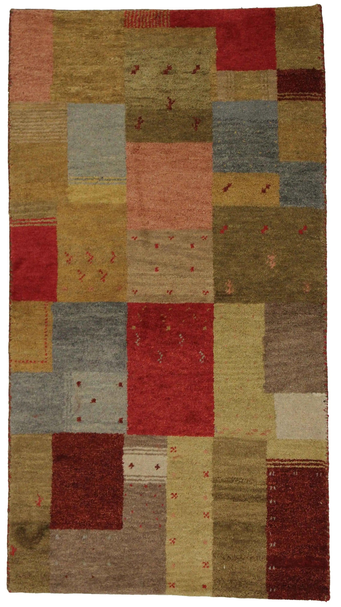 Canvello Hand Made Modern All Over Indo Gabbeh Rug - 2'11'' X 5'5''
