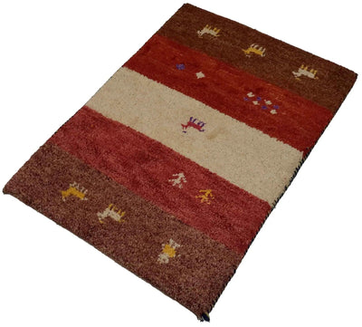 Canvello Hand Made Modern All Over Indo Gabbeh Rug - 2'0'' X 2'10'' - Canvello