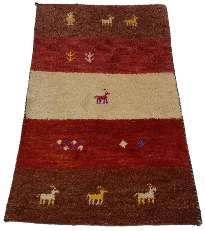 Canvello Hand Made Modern All Over Indo Gabbeh Rug - 2'0'' X 2'10'' - Canvello