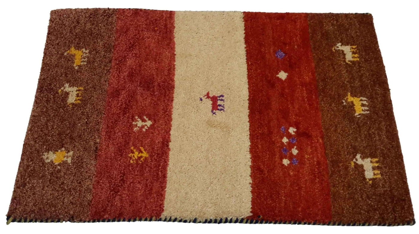 Canvello Hand Made Modern All Over Indo Gabbeh Rug - 2'0'' X 2'10'' - Canvello