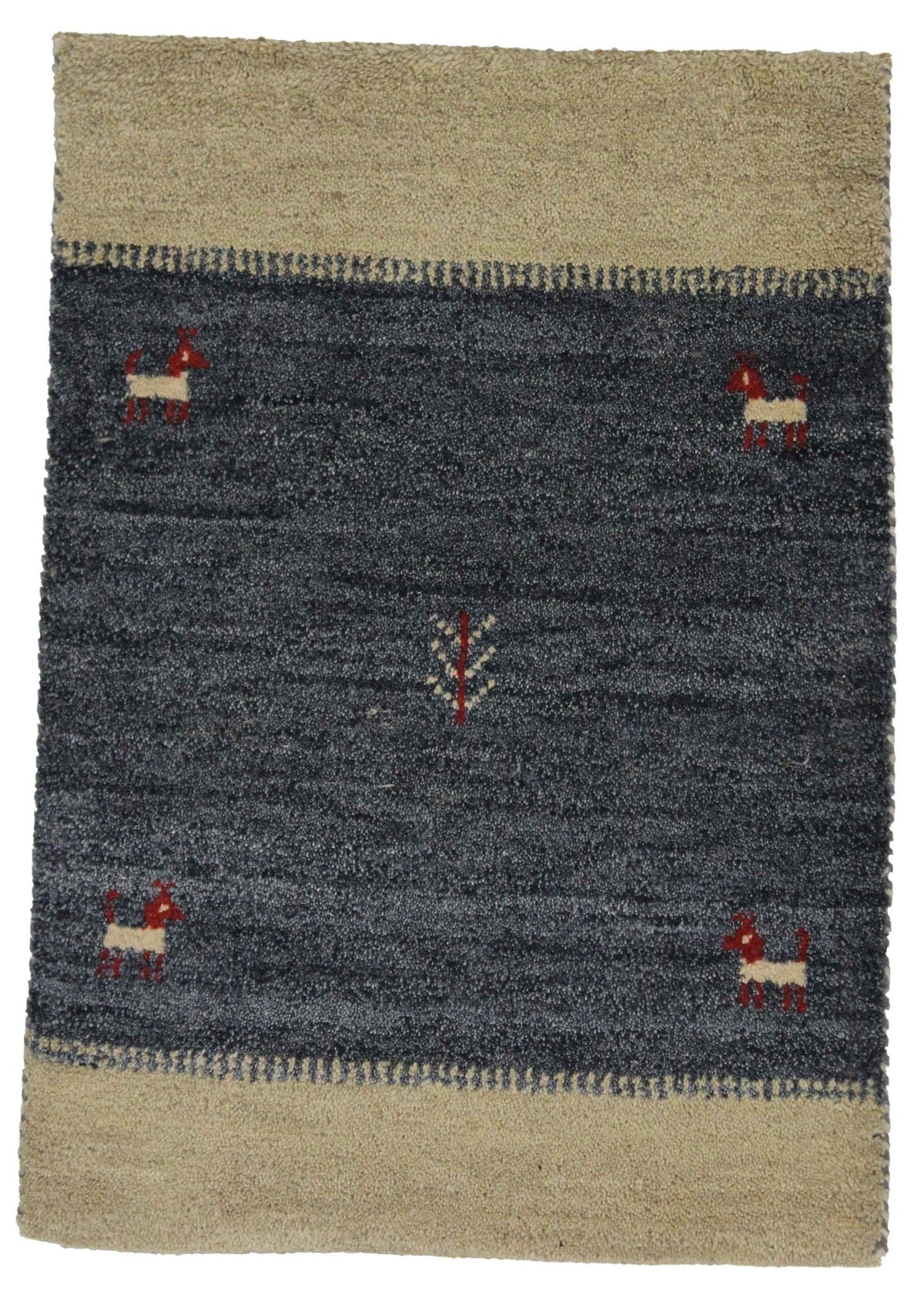 Canvello Hand Made Modern All Over Indo Gabbeh Rug - 2'0'' X 2'10''