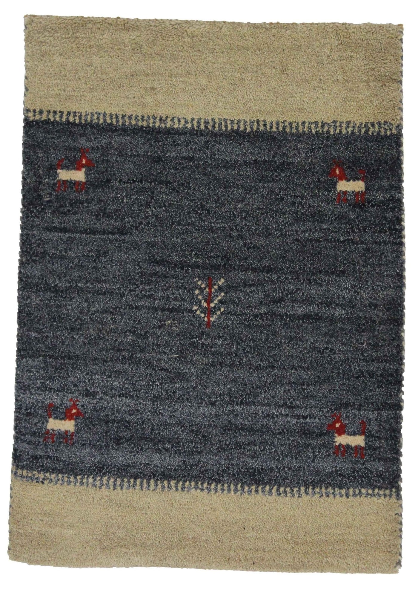 Canvello Hand Made Modern All Over Indo Gabbeh Rug - 2'0'' X 2'10'' - Canvello