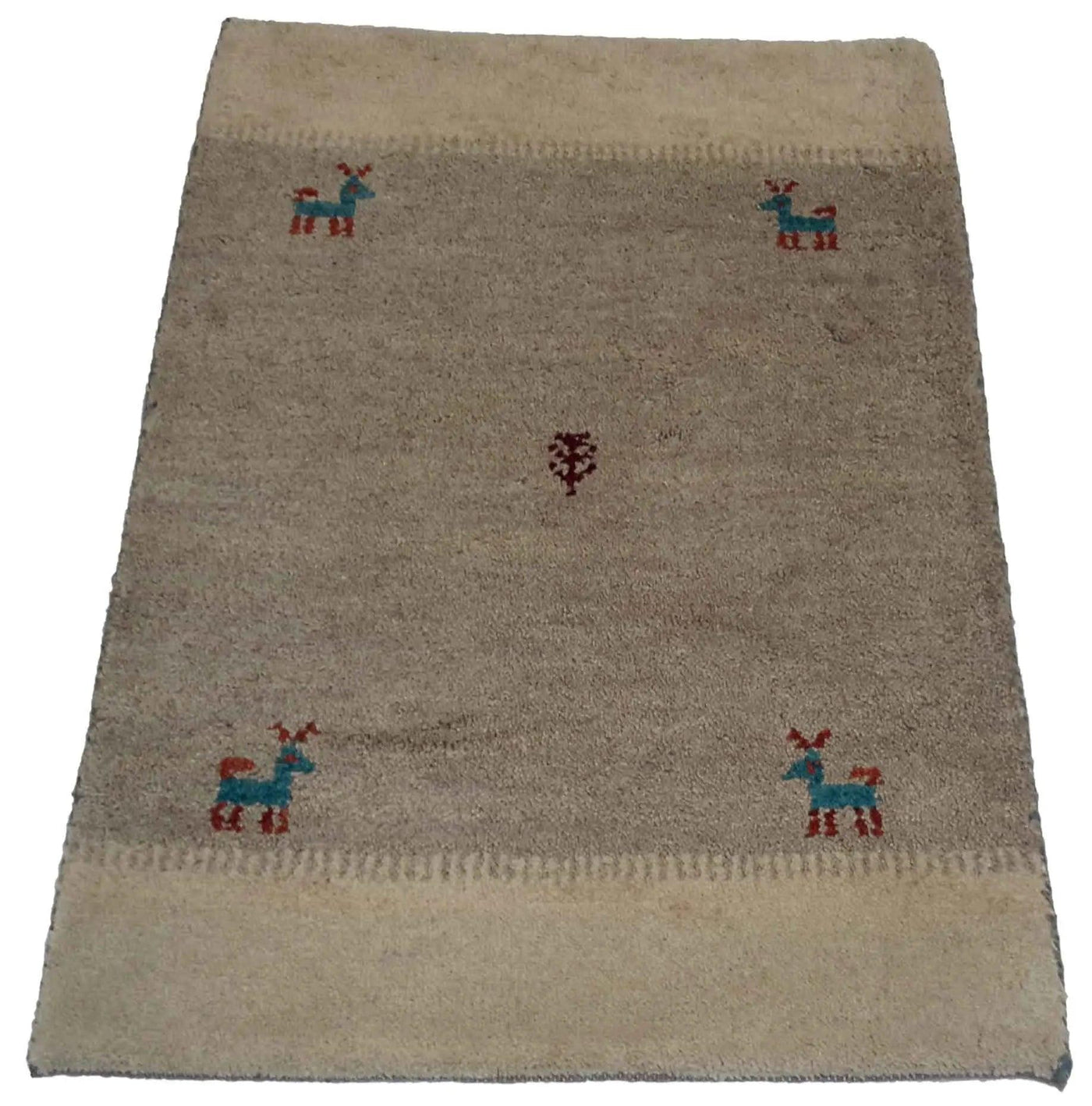 Canvello Hand Made Modern All Over Indo Gabbeh Rug - 2'0'' X 2'11'' - Canvello