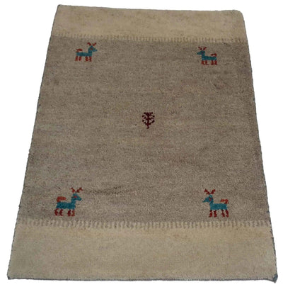 Canvello Hand Made Modern All Over Indo Gabbeh Rug - 2'0'' X 2'11'' - Canvello