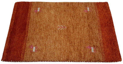 Canvello Hand Made Modern All Over Indo Gabbeh Rug - 2'0'' X 2'11'' - Canvello