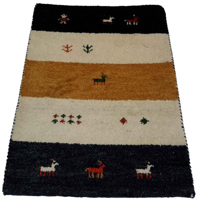 Canvello Hand Made Modern All Over Indo Gabbeh Rug - 2'0'' X 2'11'' - Canvello