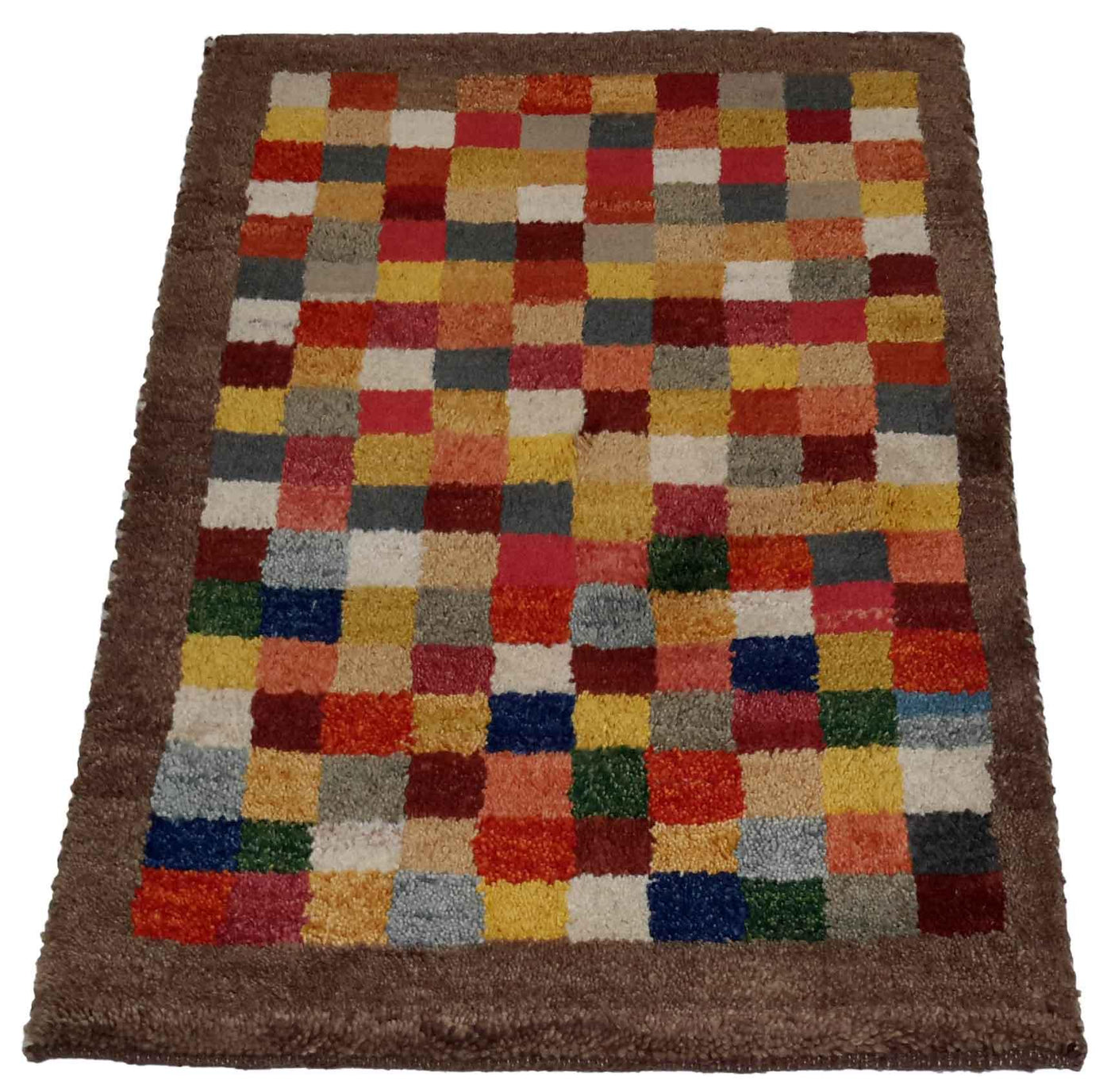 Canvello Hand Made Modern All Over Indo Gabbeh Rug - 2'0'' X 2'11'' - Canvello