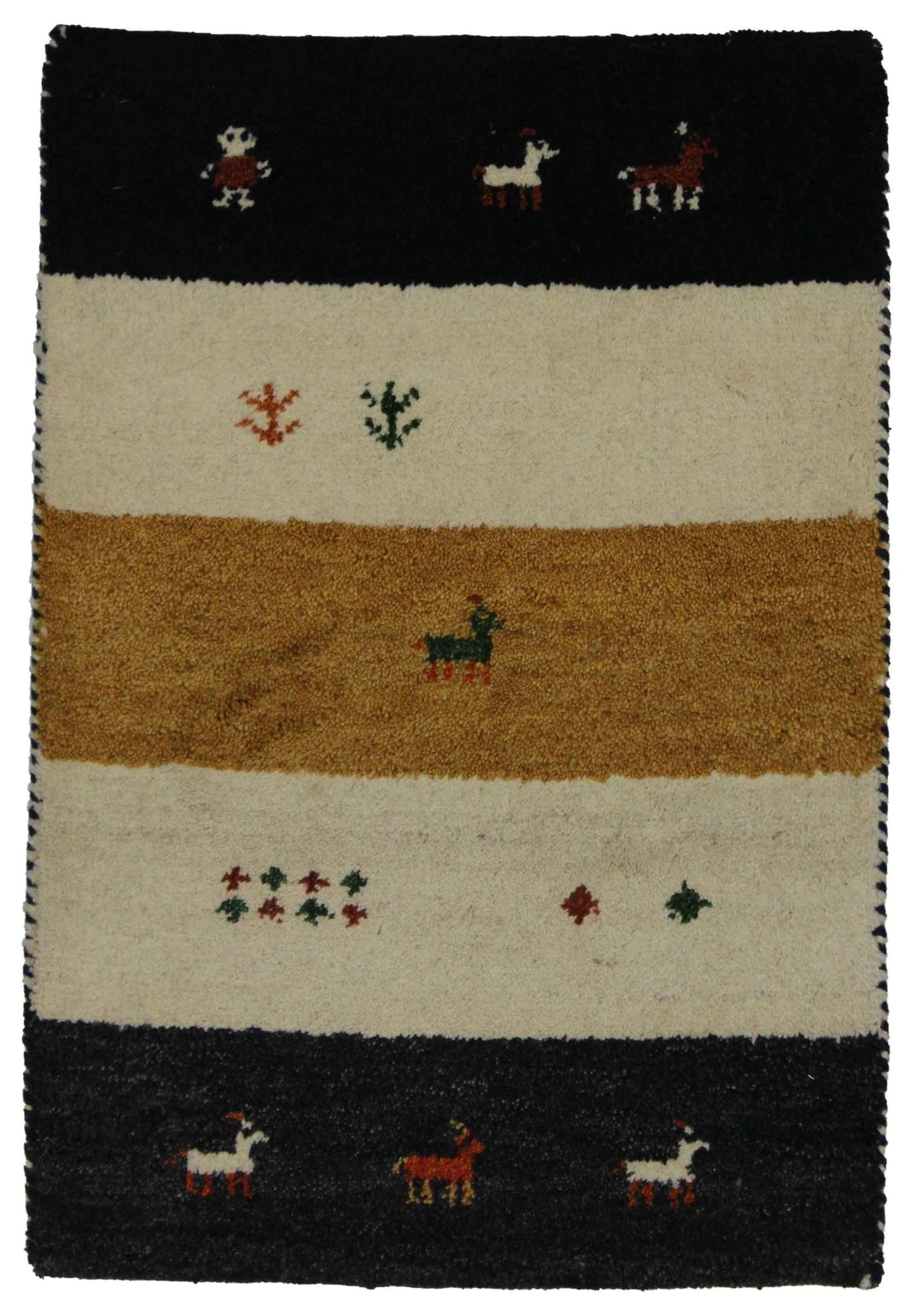 Canvello Hand Made Modern All Over Indo Gabbeh Rug - 2'0'' X 2'11'' - Canvello