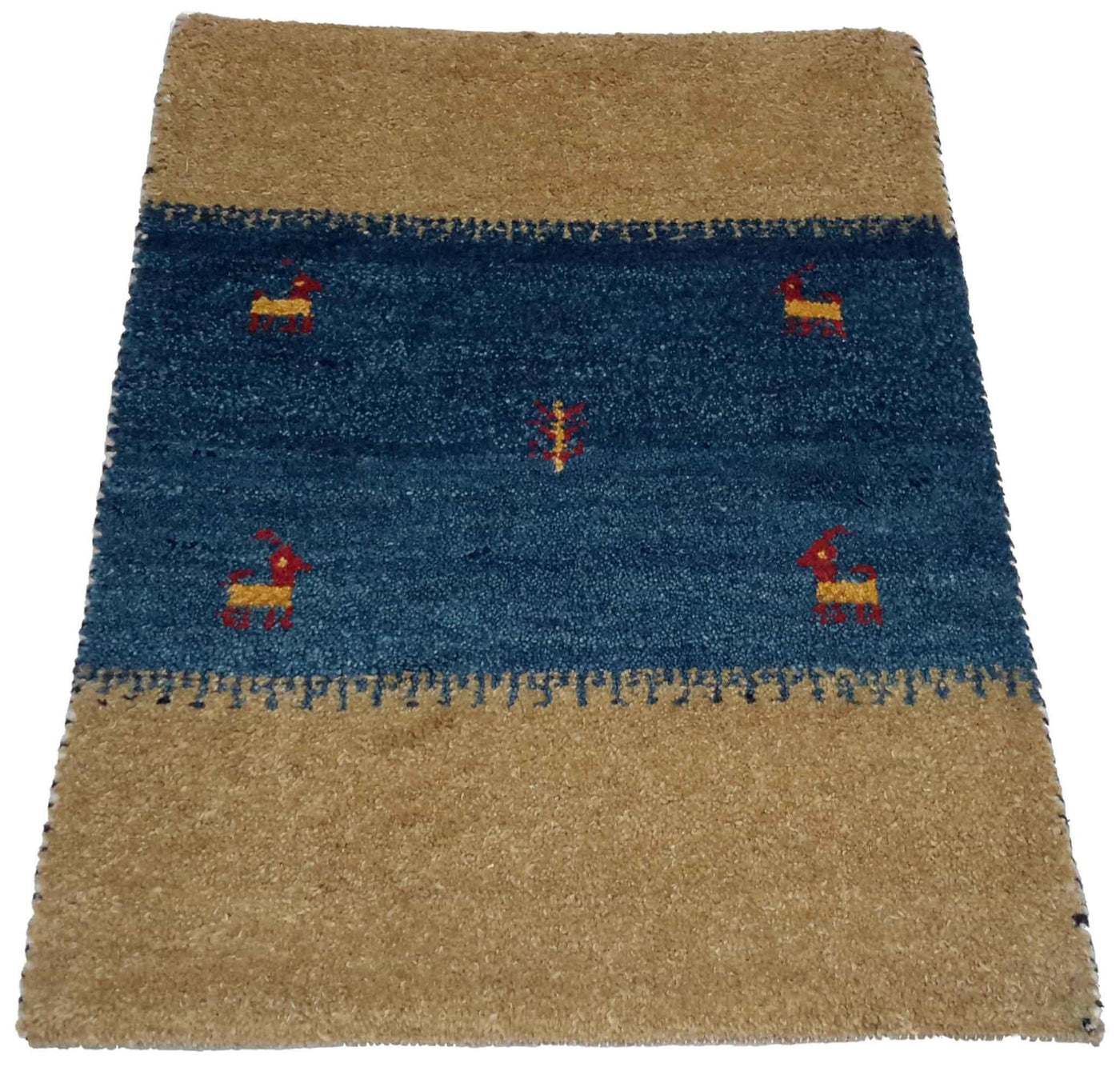 Canvello Hand Made Modern All Over Indo Gabbeh Rug - 2'0'' X 2'11'' - Canvello