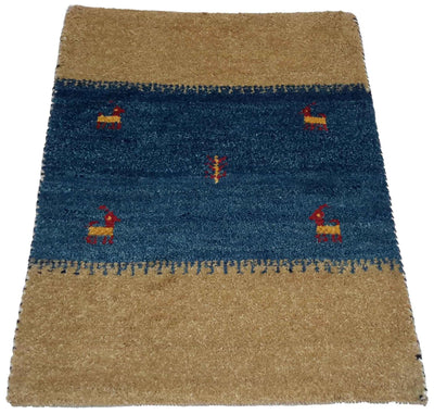 Canvello Hand Made Modern All Over Indo Gabbeh Rug - 2'0'' X 2'11'' - Canvello