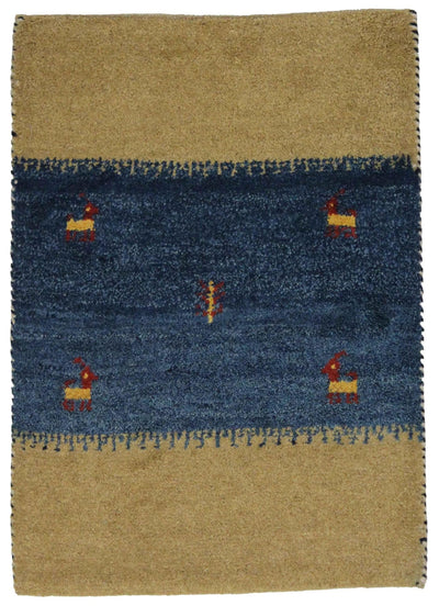 Canvello Hand Made Modern All Over Indo Gabbeh Rug - 2'0'' X 2'11'' - Canvello