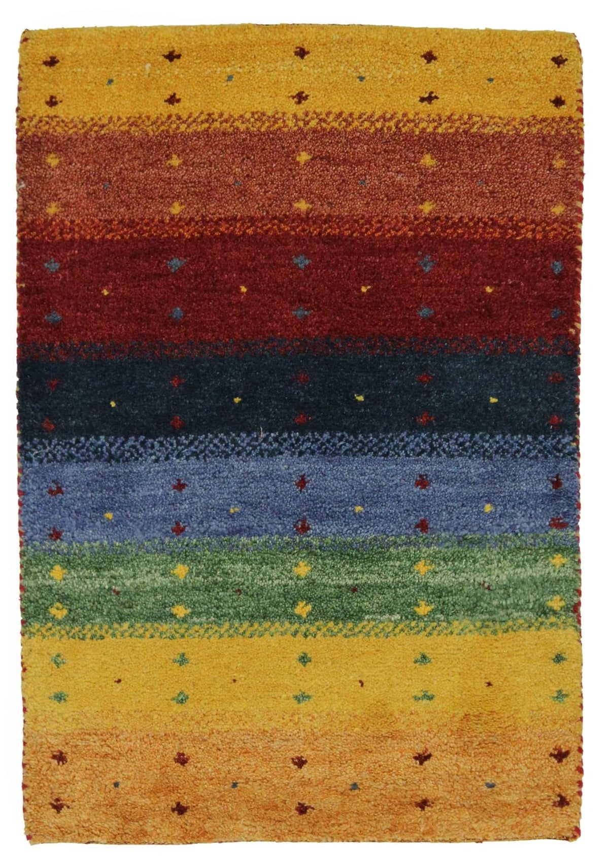 Canvello Hand Made Modern All Over Indo Gabbeh Rug - 2'0'' X 2'11''