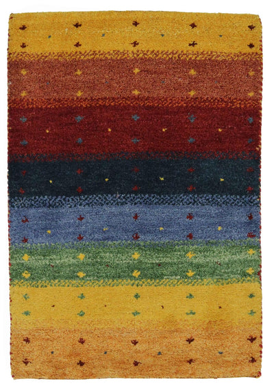 Canvello Hand Made Modern All Over Indo Gabbeh Rug - 2'0'' X 2'11'' - Canvello