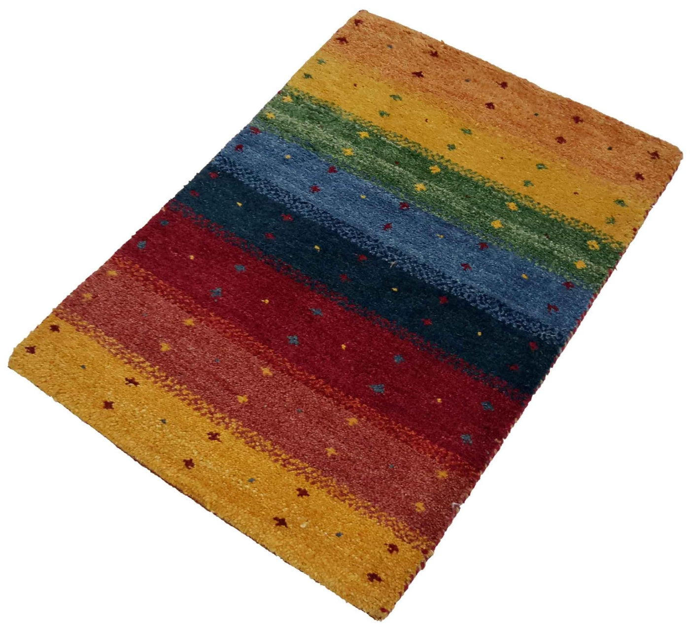 Canvello Hand Made Modern All Over Indo Gabbeh Rug - 2'0'' X 2'11'' - Canvello