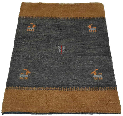 Canvello Hand Made Modern All Over Indo Gabbeh Rug - 2'0'' X 2'11'' - Canvello