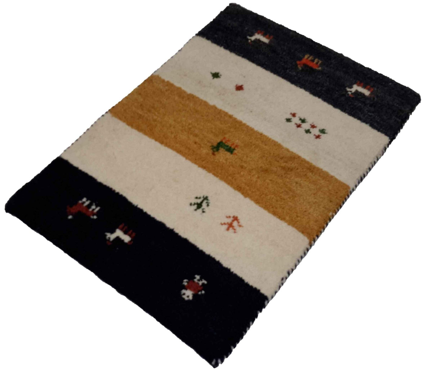 Canvello Hand Made Modern All Over Indo Gabbeh Rug - 2'0'' X 2'11'' - Canvello