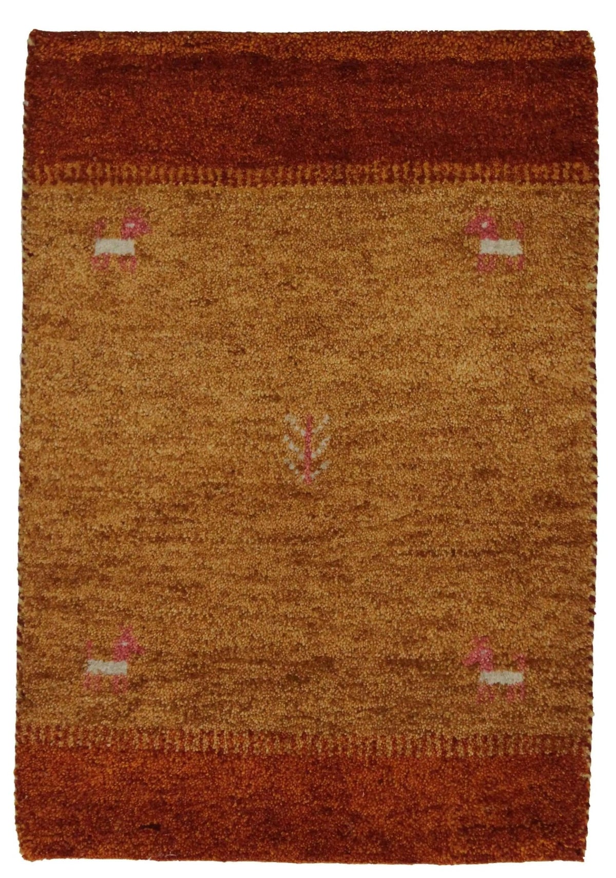 Canvello Hand Made Modern All Over Indo Gabbeh Rug - 2'0'' X 2'11''