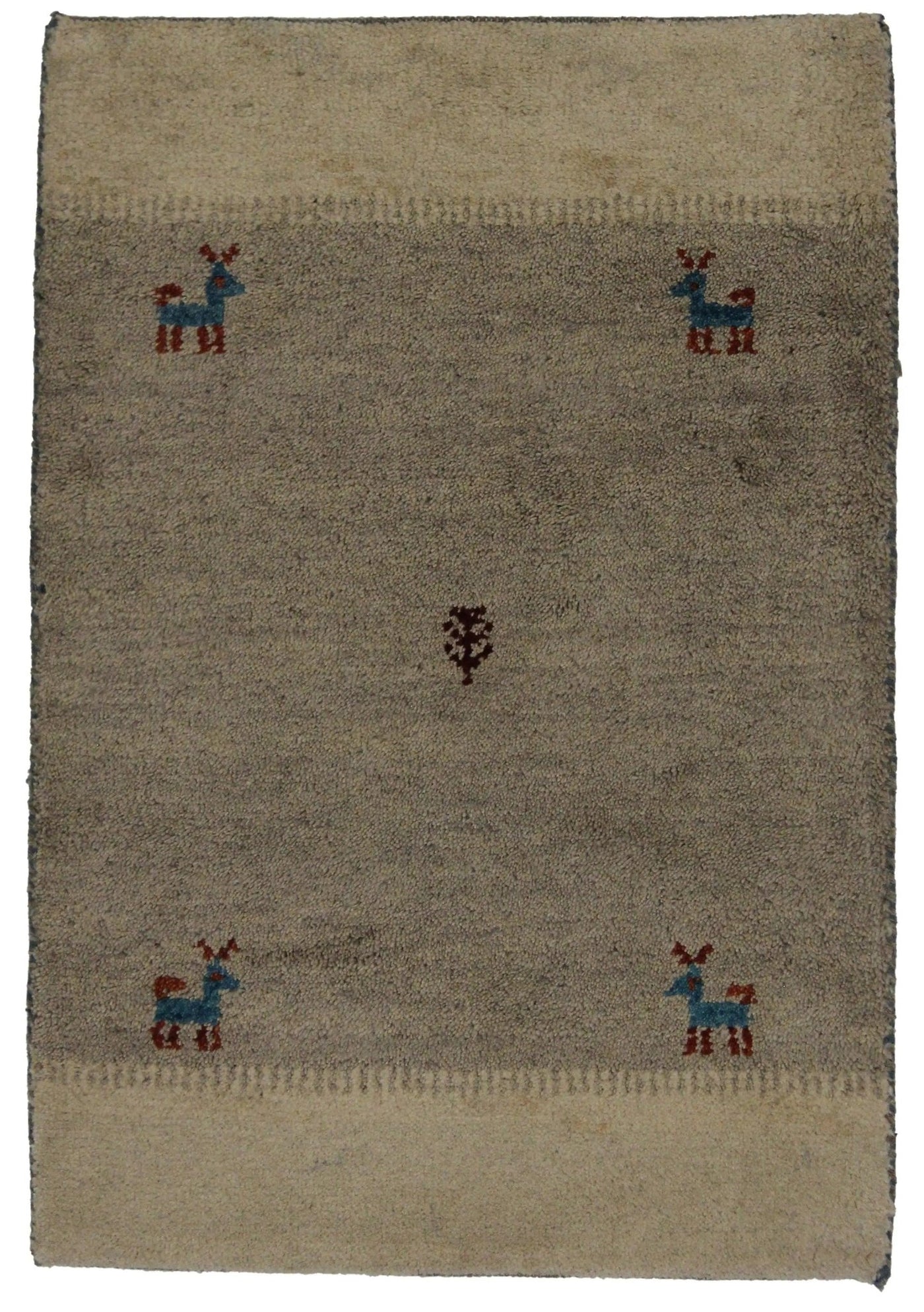 Canvello Hand Made Modern All Over Indo Gabbeh Rug - 2'0'' X 2'11'' - Canvello