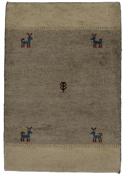 Canvello Hand Made Modern All Over Indo Gabbeh Rug - 2'0'' X 2'11'' - Canvello