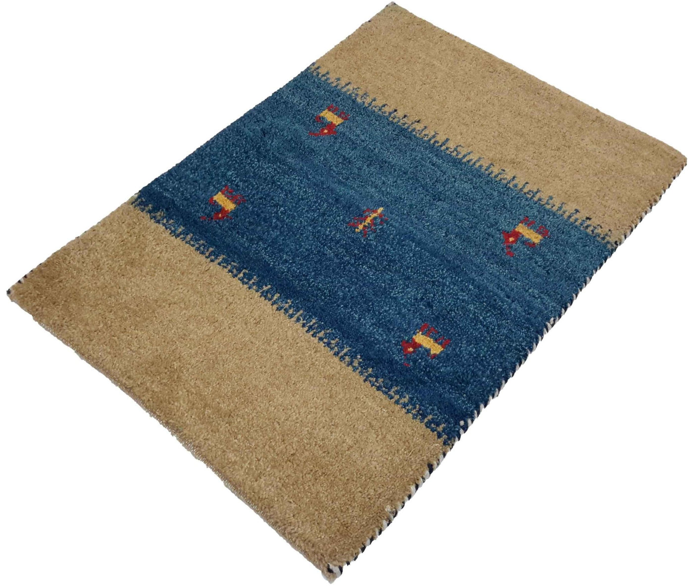 Canvello Hand Made Modern All Over Indo Gabbeh Rug - 2'0'' X 2'11'' - Canvello