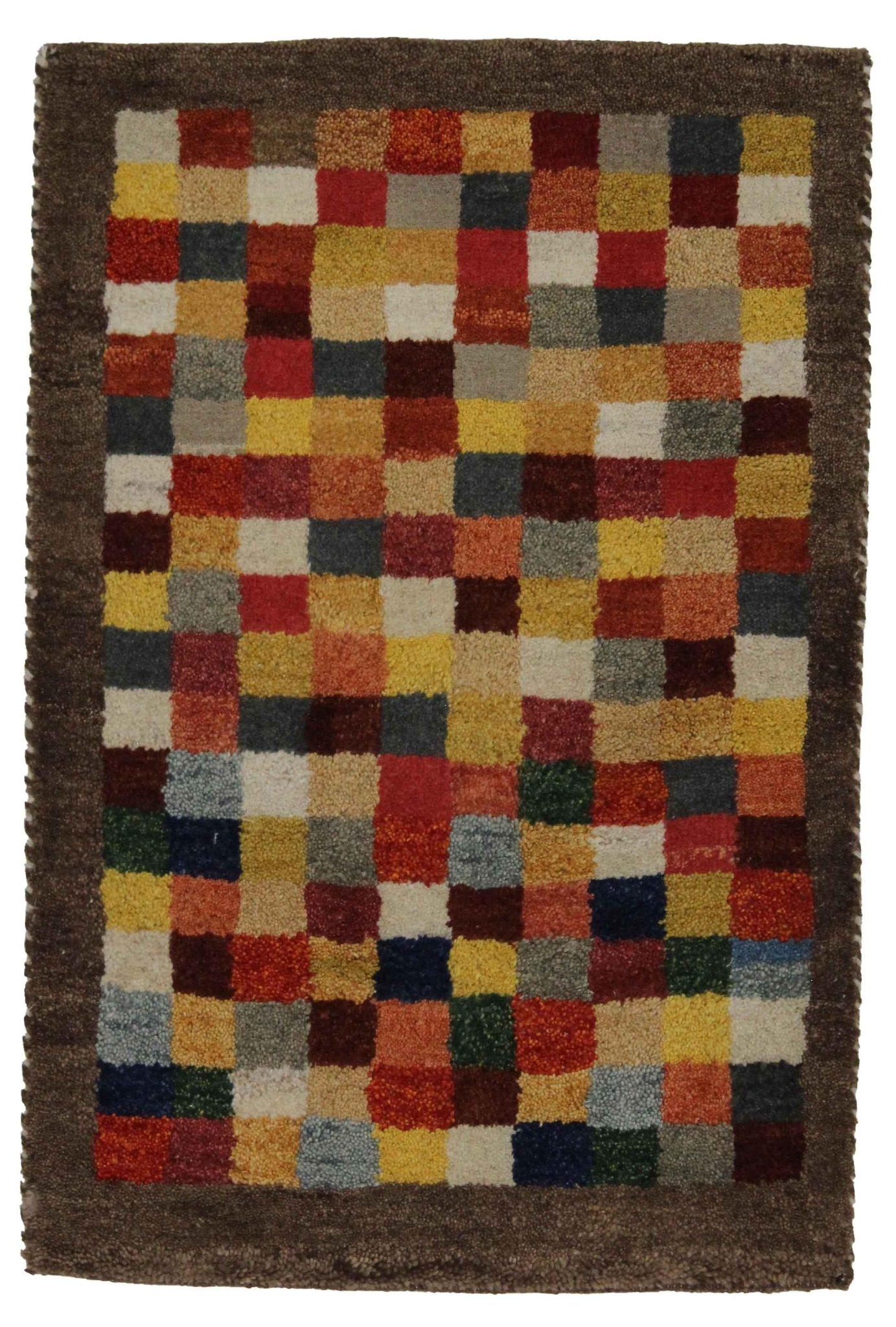 Canvello Hand Made Modern All Over Indo Gabbeh Rug - 2'0'' X 2'11'' - Canvello