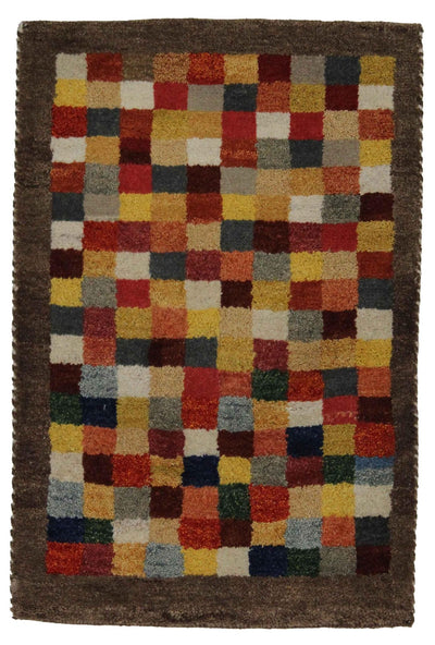 Canvello Hand Made Modern All Over Indo Gabbeh Rug - 2'0'' X 2'11'' - Canvello