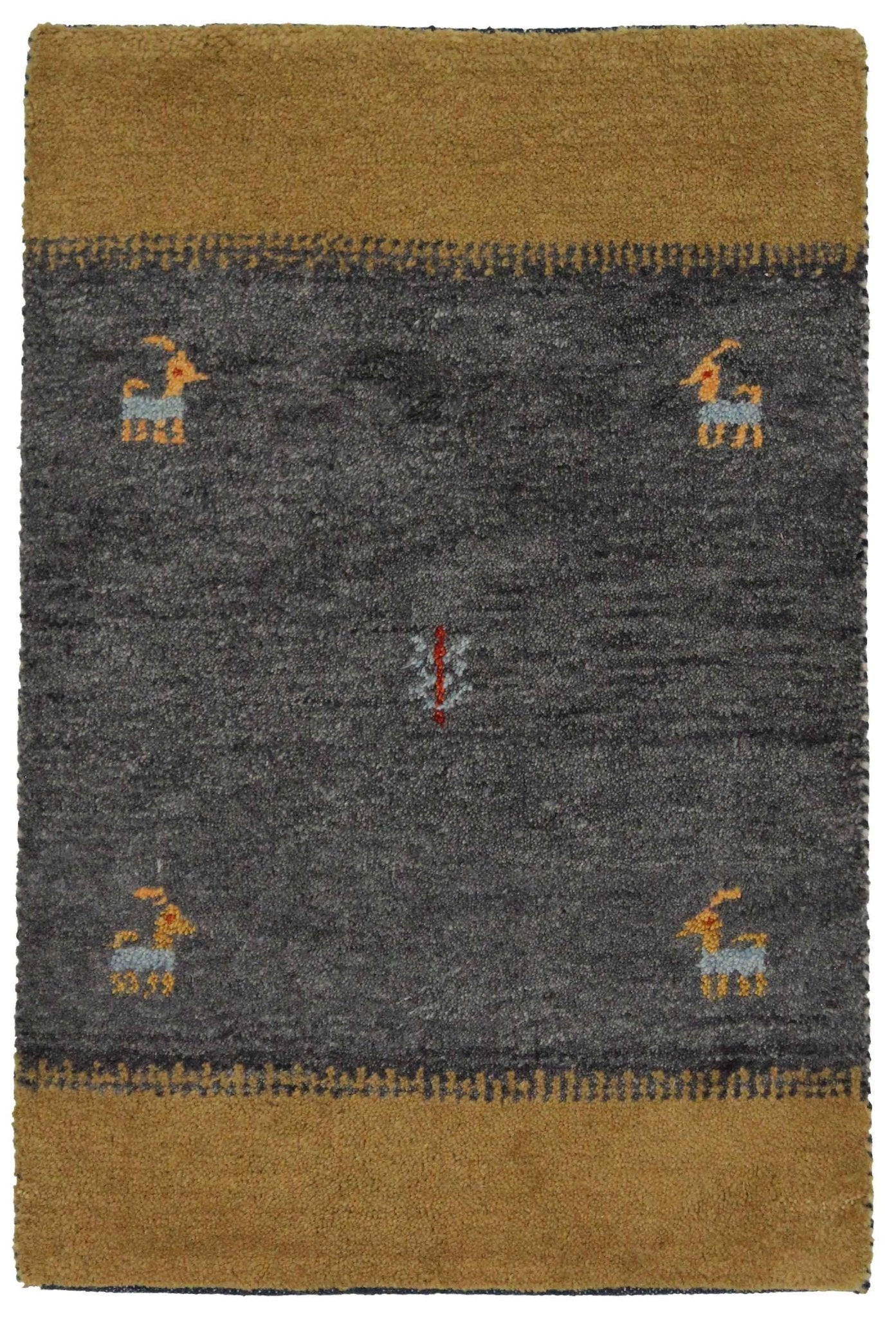 Canvello Hand Made Modern All Over Indo Gabbeh Rug - 2'0'' X 2'11'' - Canvello