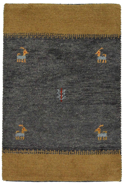 Canvello Hand Made Modern All Over Indo Gabbeh Rug - 2'0'' X 2'11'' - Canvello