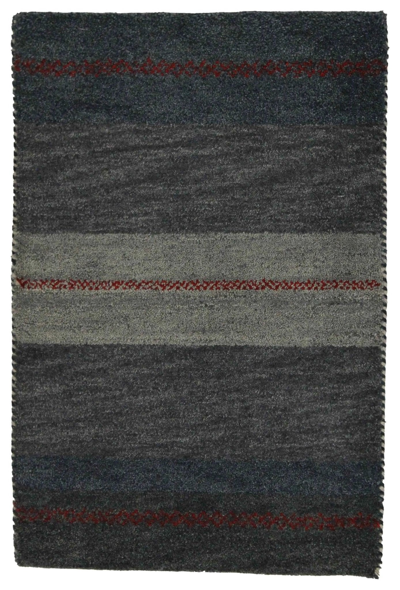 Canvello Hand Made Modern All Over Indo Gabbeh Rug - 2'0'' X 3'0'' - Canvello