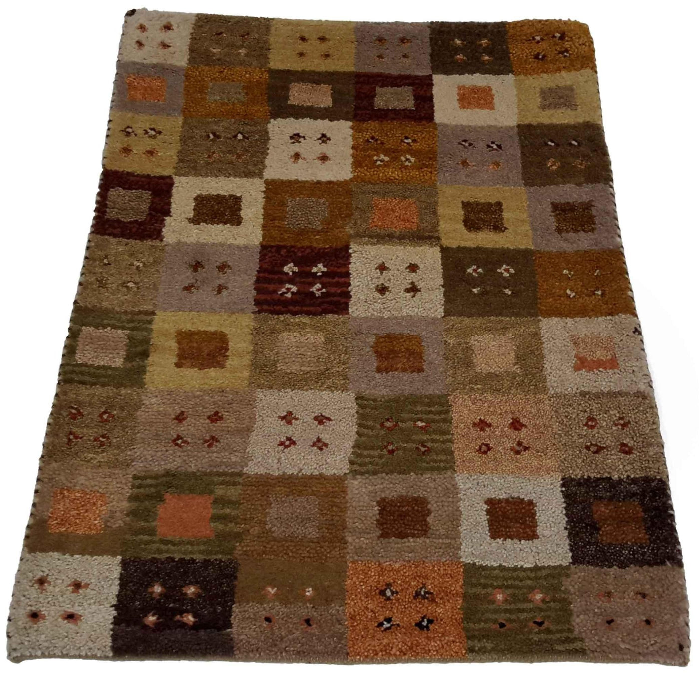 Canvello Hand Made Modern All Over Indo Gabbeh Rug - 2'0'' X 3'1'' - Canvello