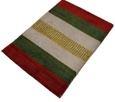 Canvello Hand Made Modern All Over Indo Gabbeh Rug - 2'1'' X 2'11'' - Canvello