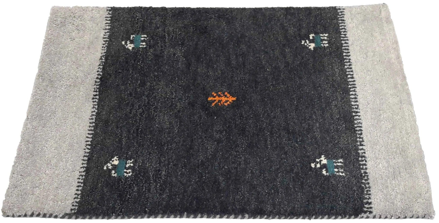 Canvello Hand Made Modern All Over Indo Gabbeh Rug - 2'1'' X 3'0'' - Canvello