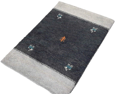 Canvello Hand Made Modern All Over Indo Gabbeh Rug - 2'1'' X 3'0'' - Canvello