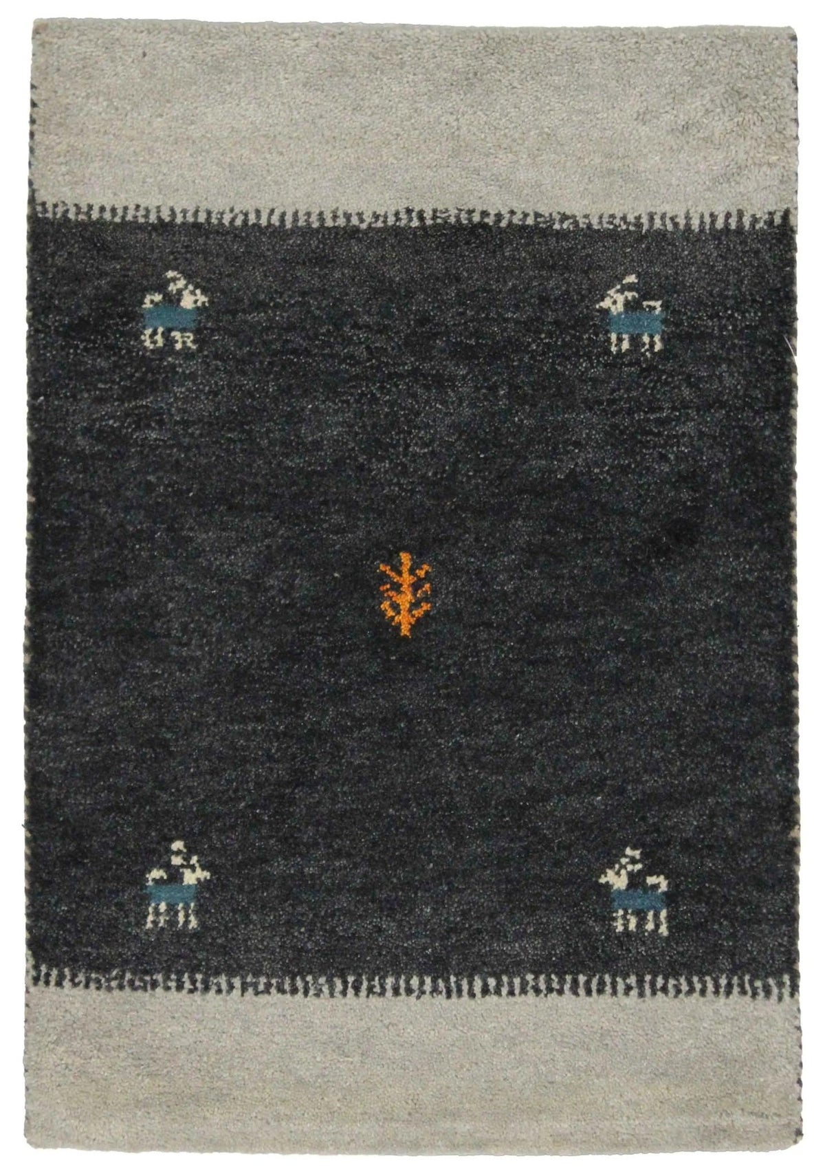 Canvello Hand Made Modern All Over Indo Gabbeh Rug - 2'1'' X 3'0''