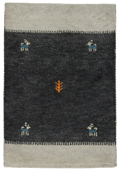 Canvello Hand Made Modern All Over Indo Gabbeh Rug - 2'1'' X 3'0'' - Canvello