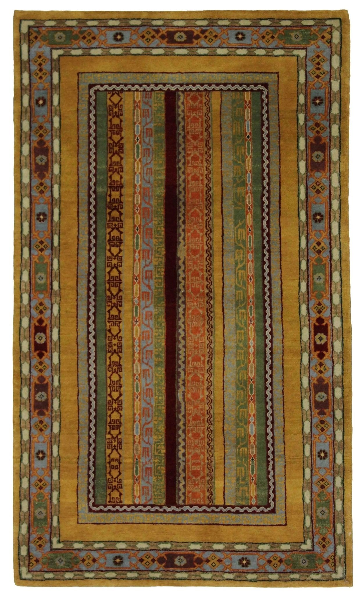 Canvello Hand Made Modern All Over Indo Gabbeh Rug - 2'10'' X 4'11'' - Canvello