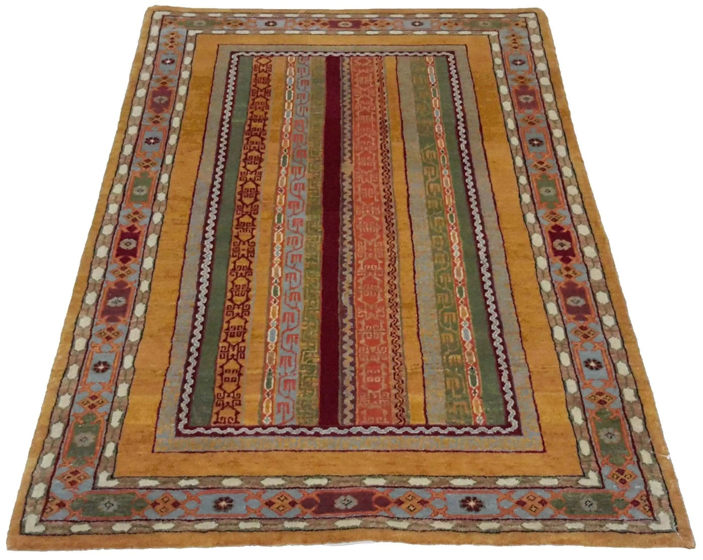 Canvello Hand Made Modern All Over Indo Gabbeh Rug - 2'10'' X 4'11'' - Canvello