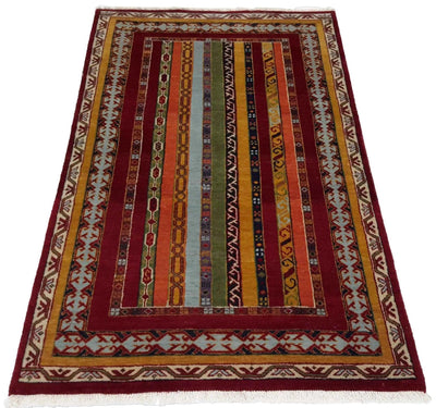 Canvello Hand Made Modern All Over Indo Gabbeh Rug - 2'11'' X 5'1'' - Canvello