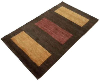 Canvello Hand Made Modern All Over Indo Gabbeh Rug - 2'11'' X 5'1'' - Canvello