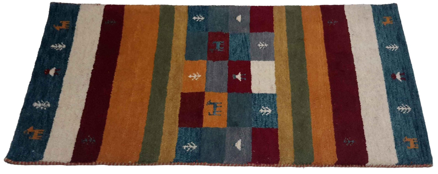 Canvello Hand Made Modern All Over Indo Gabbeh Rug - 2'11'' X 5'4'' - Canvello