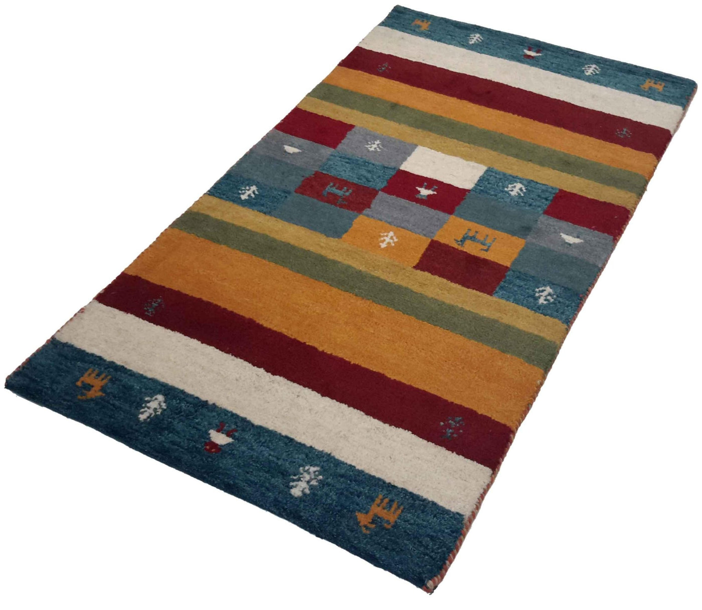 Canvello Hand Made Modern All Over Indo Gabbeh Rug - 2'11'' X 5'4'' - Canvello