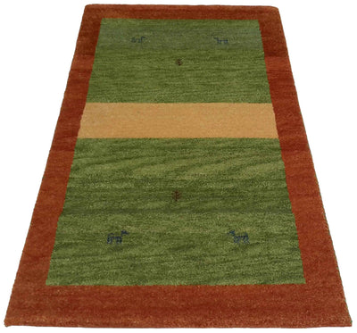 Canvello Hand Made Modern All Over Indo Gabbeh Rug - 3'0'' X 5'5''