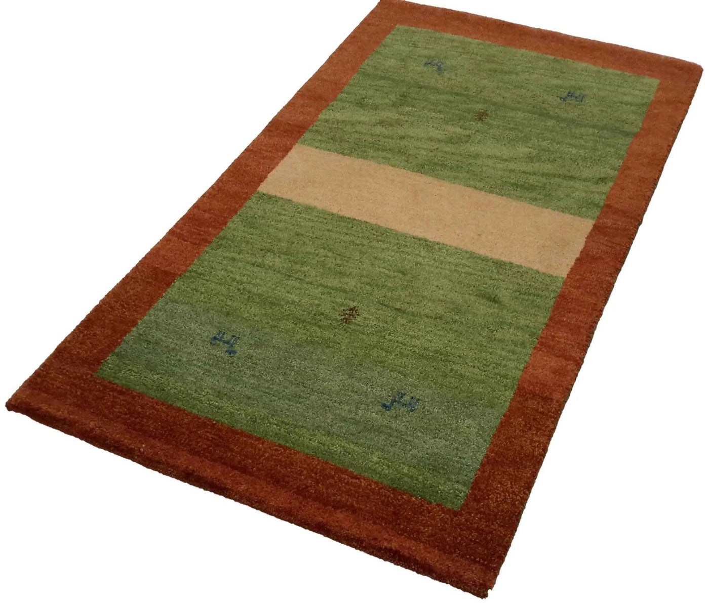 Canvello Hand Made Modern All Over Indo Gabbeh Rug - 3'0'' X 5'5''