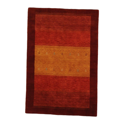 Canvello Hand Made Modern All Over Indo Gabbeh Rug - 3'10'' X 5'10''
