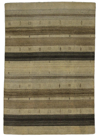 Canvello Hand Made Modern All Over Indo Gabbeh Rug - 3'11'' X 5'10''