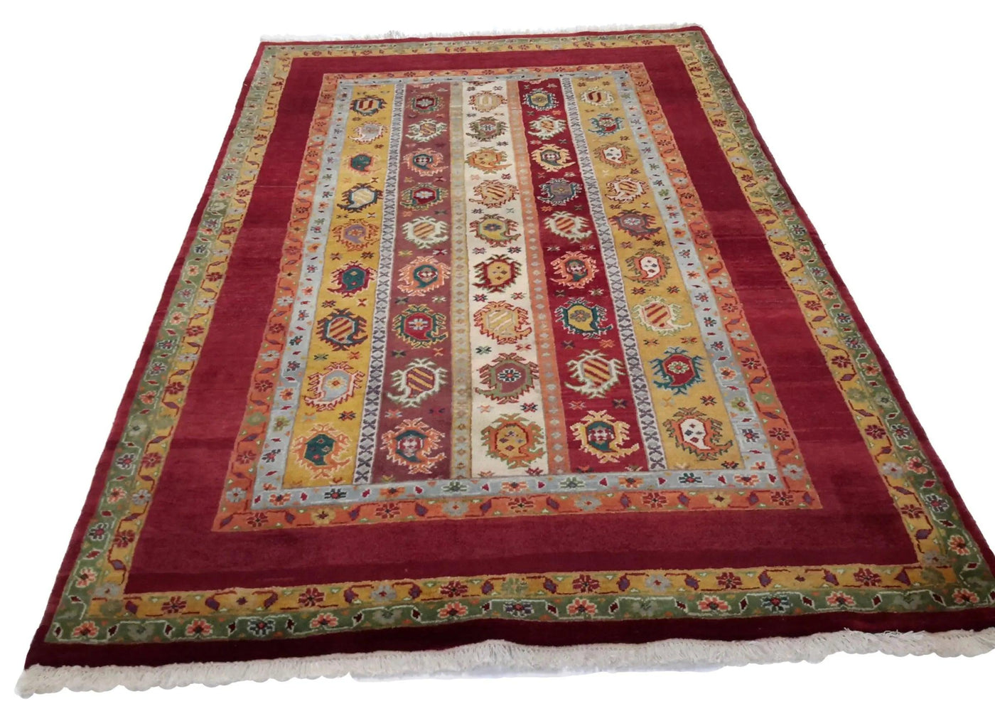 Canvello Hand Made Modern All Over Indo Gabbeh Rug - 3'11'' X 6'11''